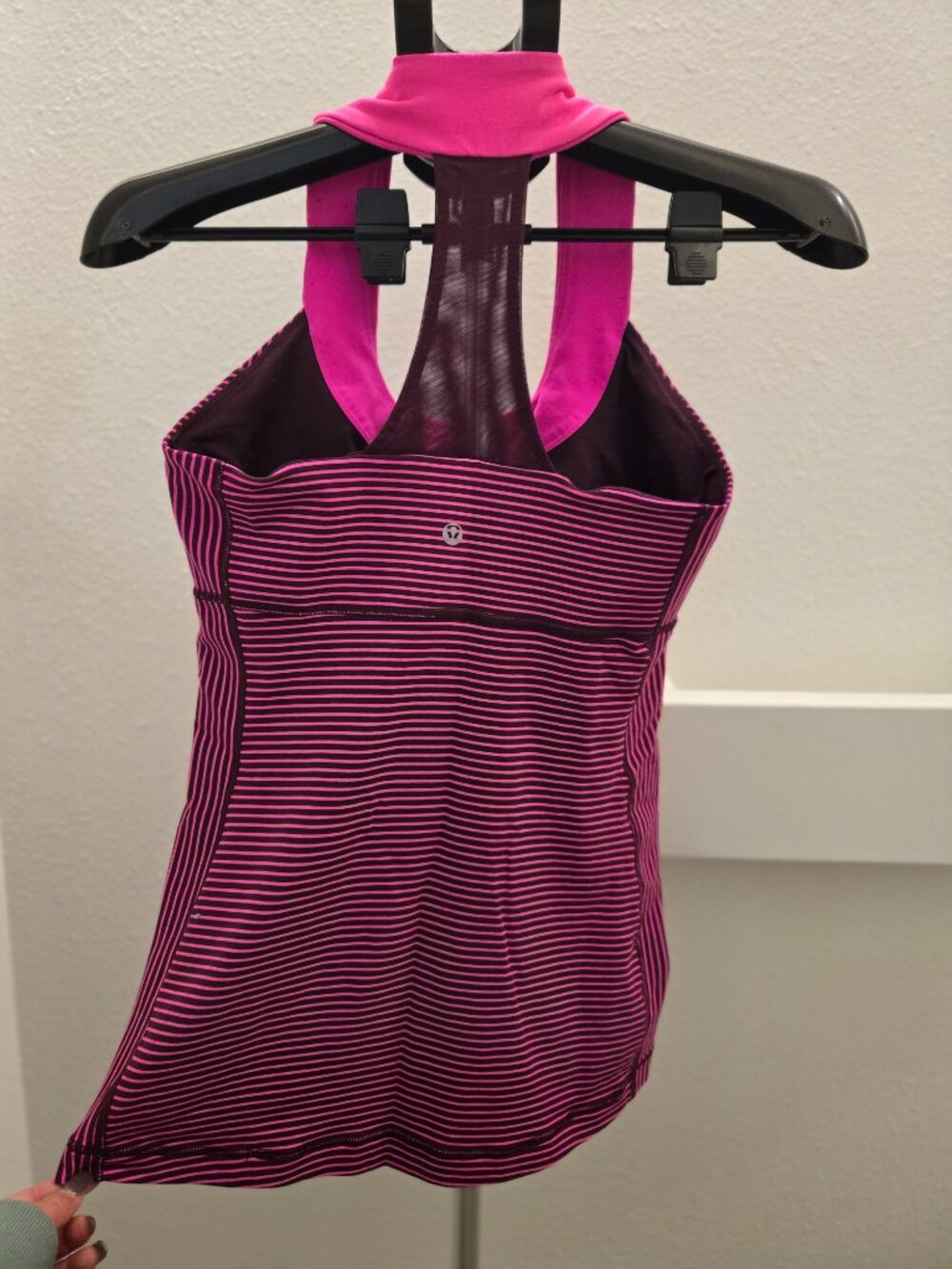 Lululemon Stripe Scoop Neck Mesh Back Tank Top Size 6